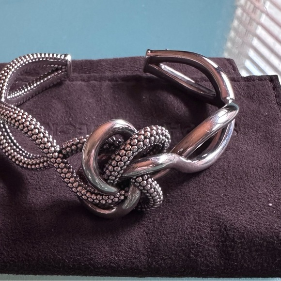 LAGOS Caviar Sterling Silver Intertwined Cuff - Picture 9 of 10
